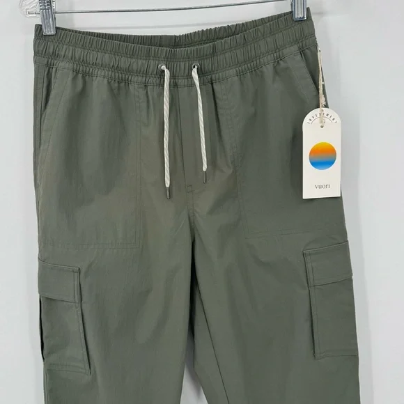 Vuori Women's Birch Jogger Army Green Athleisure Sustainable Preppy - Picture 5 of 15